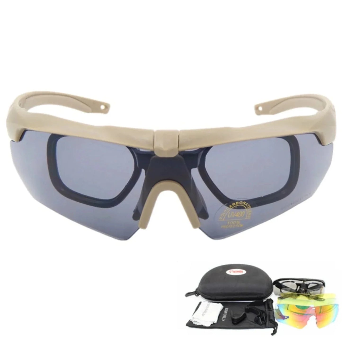 Polarisierte taktische ballistische Brille UV400 