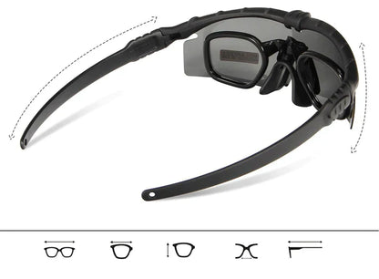 Polarisierte taktische ballistische Brille UV400 